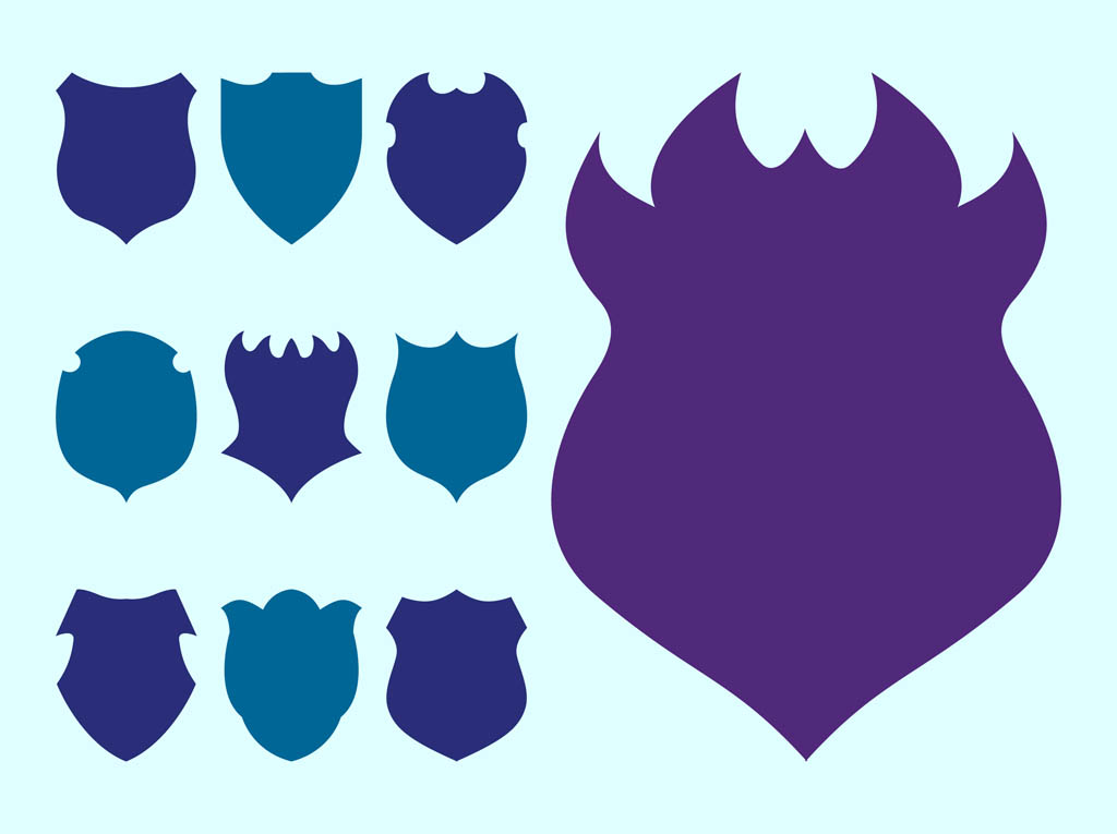 1024x765 Shield Silhouettes Set Free Vectors Ui Download