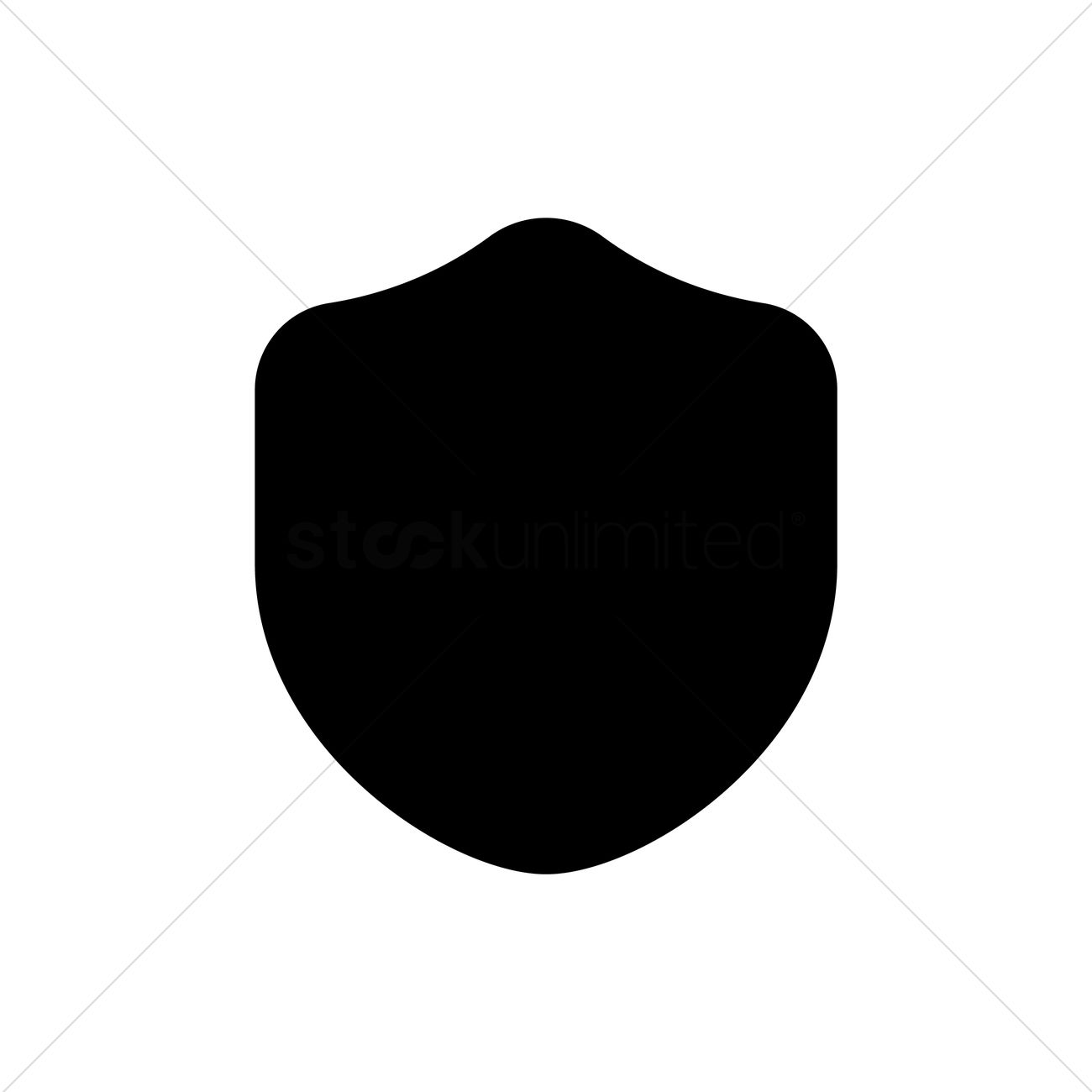 1300x1300 Shield Silhouette Vector Image