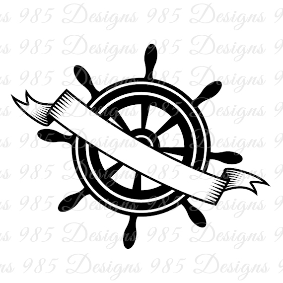 570x570 Ship Rudder With Banner Svg For Cricut By 985 Graphic Designs