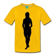 190x190 Female Bodybuilder Silhouette By Martmel Bus Spreadshirt
