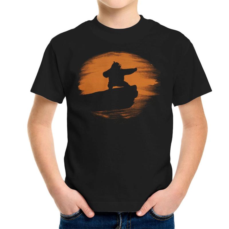 800x800 Kung Fu Panda Silhouette Sunset Kid's T Shirt Cloud City 7