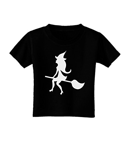 453x578 Cute Witch On Broom Silhouette Halloween Toddler T