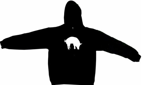 500x300 Pig Silhouette Bbq Style Logo Men's Hoodie Sweat Shirt Xxxl (3xl