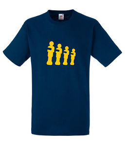257x300 Table Football Leeds Silhouette Yellow Design Men's Navy Blue T