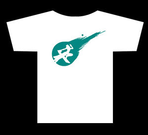 300x273 Cloud Strife Final Fantasy 7 Vii Meteor Silhouette T Shirt Ebay