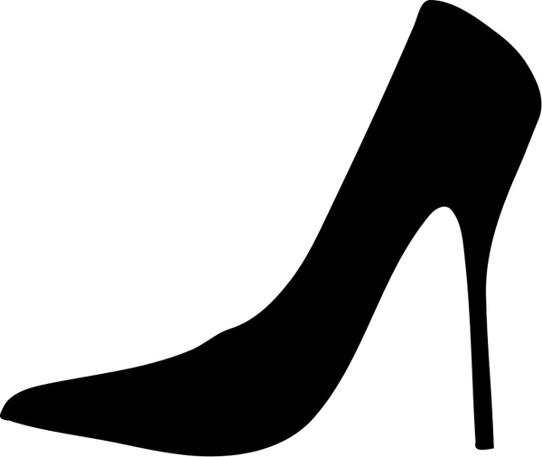 600x506 Women Shoe Silhouette Free Vector In Open Office Drawing Svg