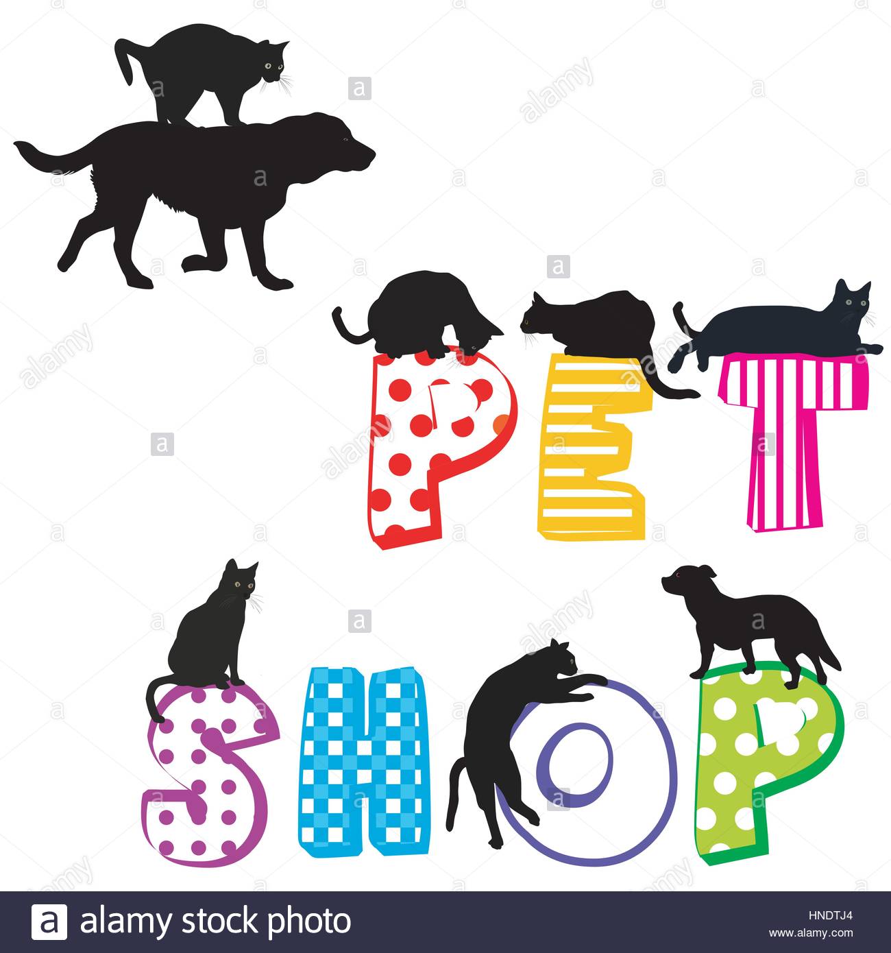 1300x1390 Pet Shop Poster With Silhouettes Of Dog And Cats Stock Vector Art