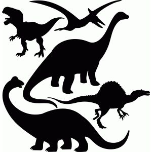 300x300 Silhouette Design Store Dinosaurs Set 1 Plotter Voorbeelden