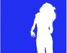 224x180 Medium Shot Of A White Silhouette Of A Young Woman As She Dances