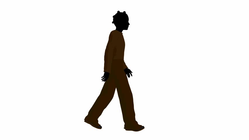 852x480 Silhouette Of A Walking Man In Cowboy Hat, 4k Shot With Alpha