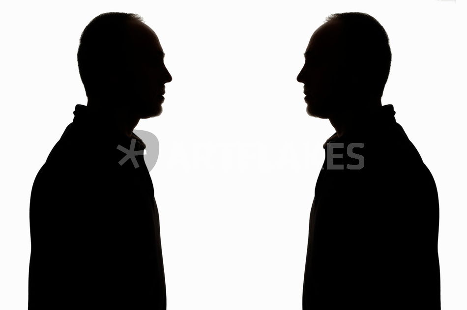 950x631 Silhouette Of Two Men Face To Face Photography Art Prints