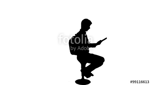 500x282 Working On Laptop Business Man Silhouette
