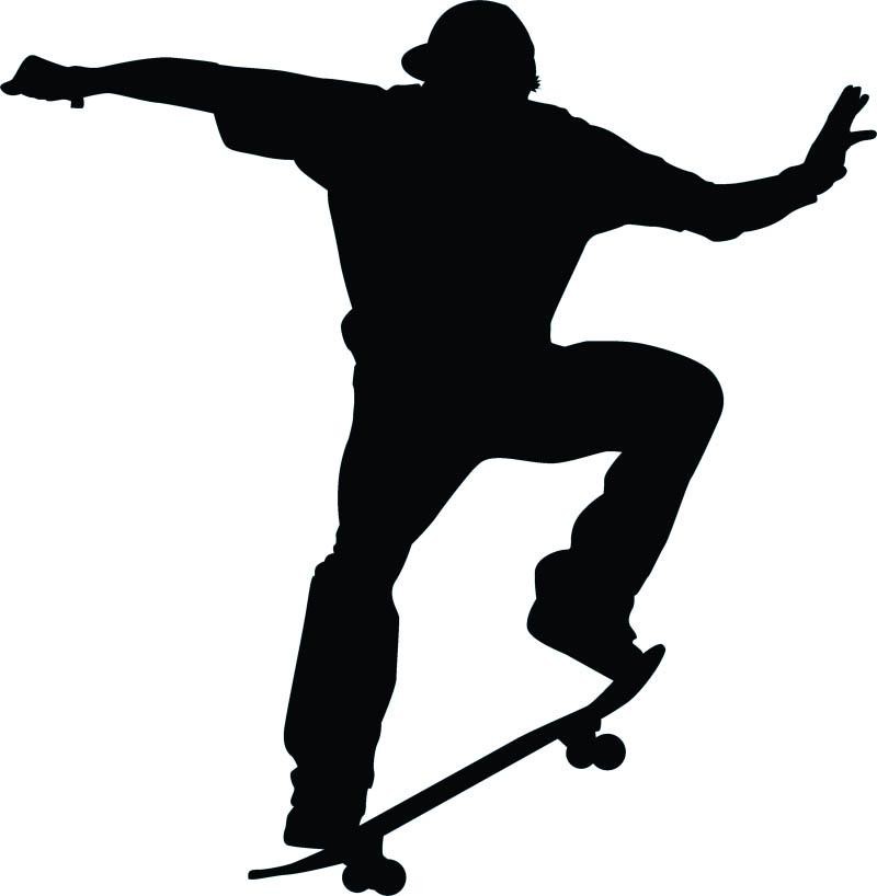 800x818 Skateboarding Silhouette