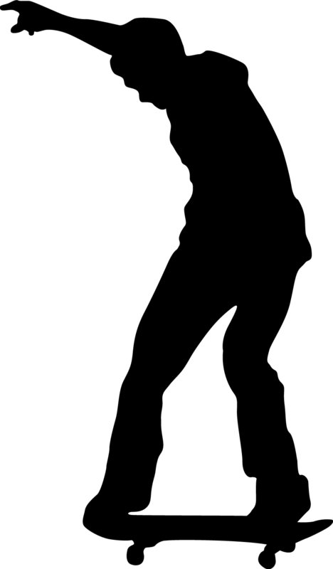 468x800 Wallhogs Skateboard Silhouette Vi Cutout Wall Decal Amp Reviews