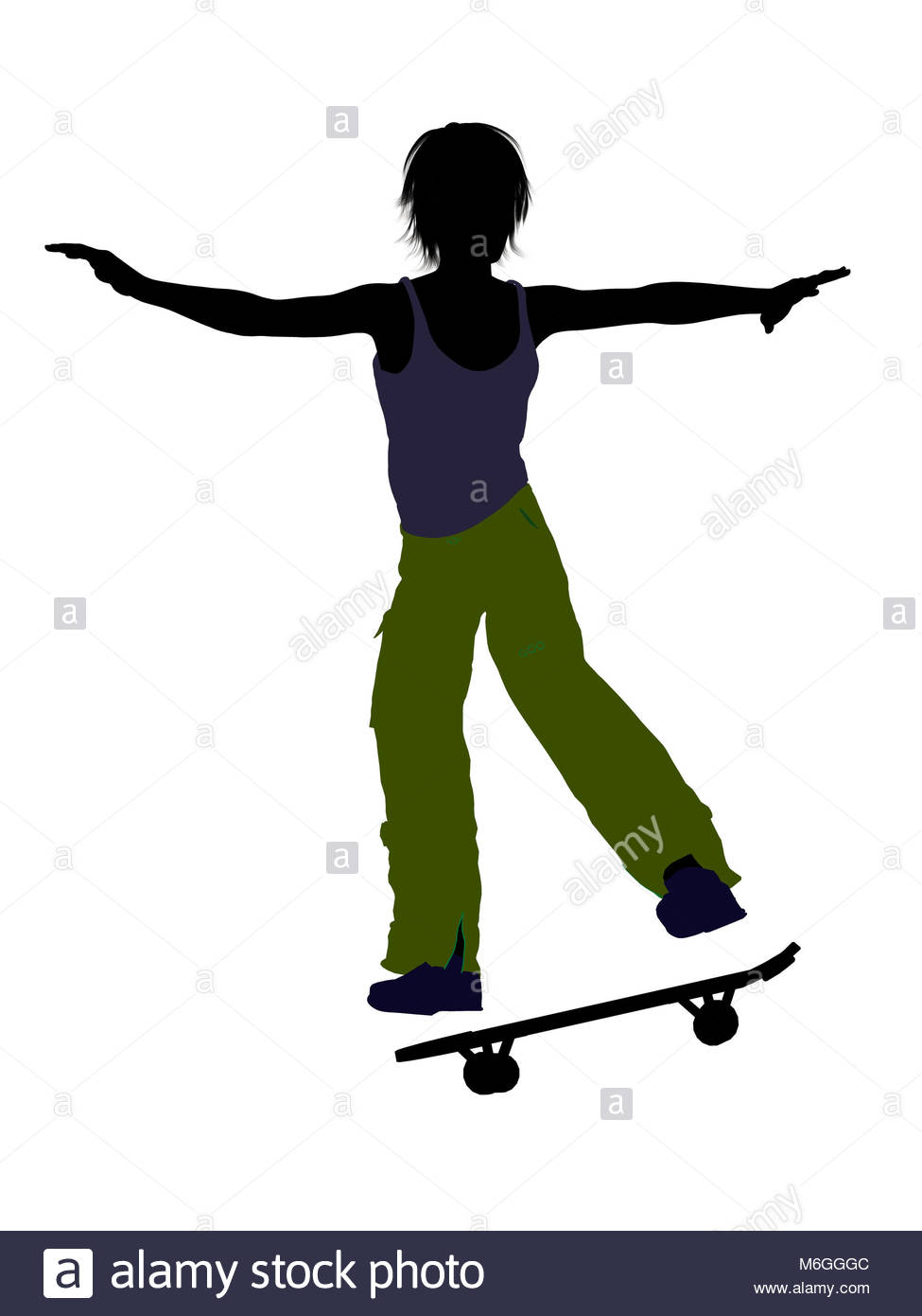 975x1390 Male Skateboarder Illustration Silhouette On A White Background