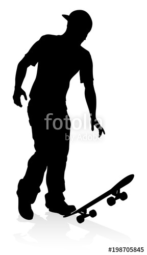 288x500 Skater Skateboarder Silhouette Stock Image And Royalty Free