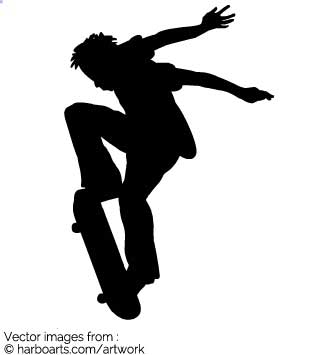335x355 Download Kickflip Skating Silhouette