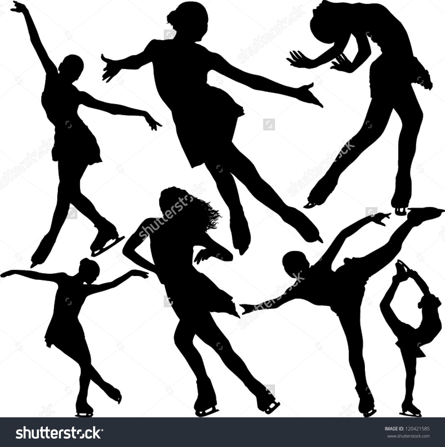 1500x1506 Figure Skater Silhouette Figure Ice Skating Vector Silhouettes