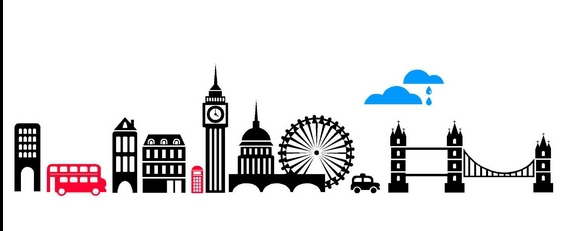 561x231 London Skyline Wall Sticker City Skyline Silhouette Building Wall
