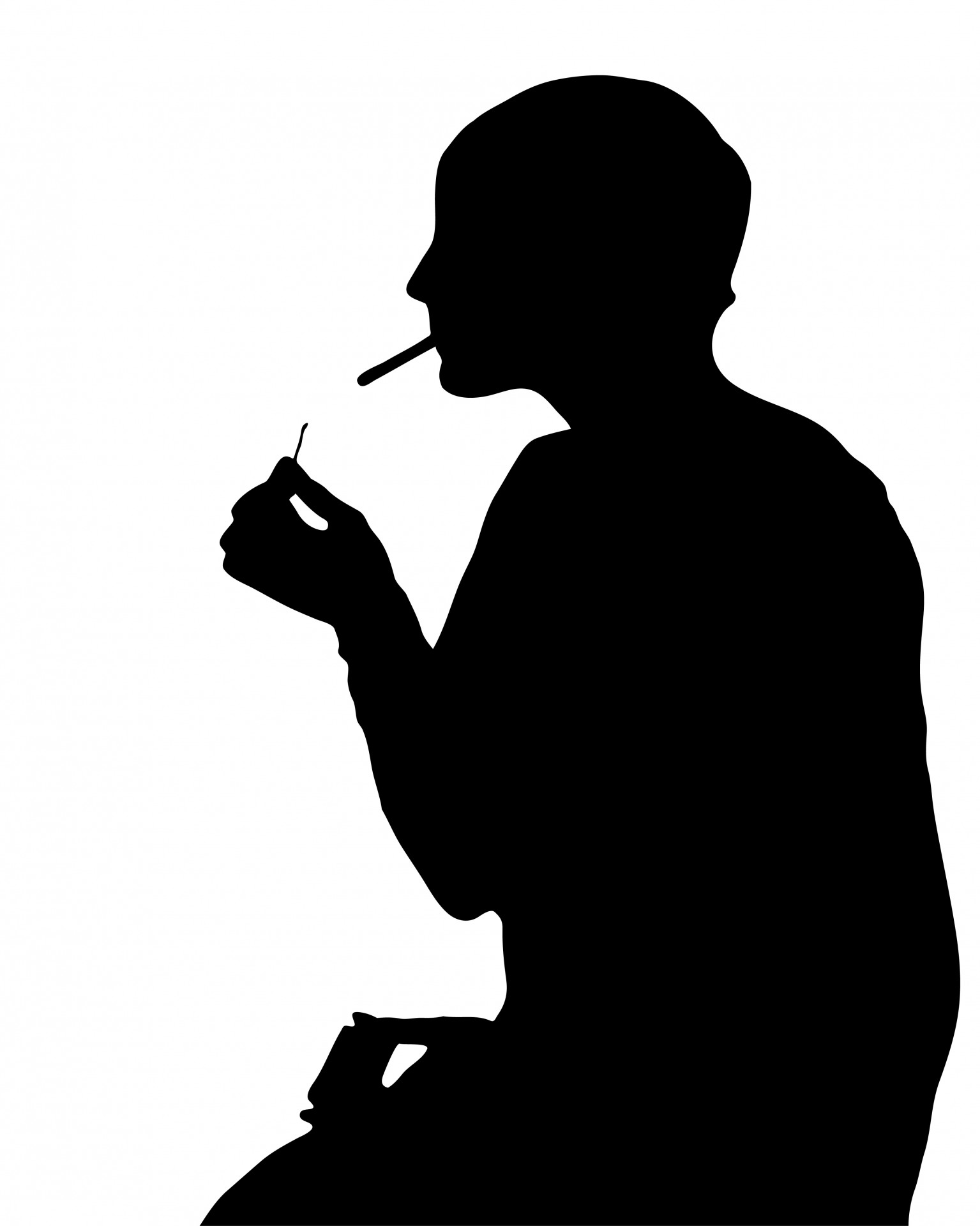 1535x1920 Woman Smoking Silhouette Clipart Free Stock Photo