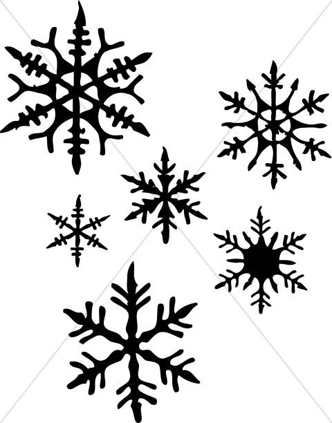 480x612 Black Snowflakes Silhouette Snowflake Images