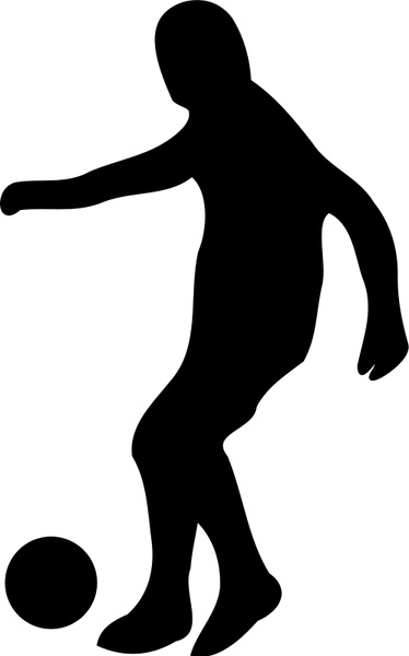 374x600 Soccer Player Silhouette Free Vector In Open Office Drawing Svg