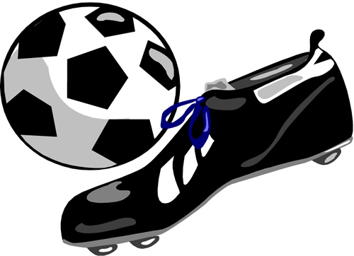 500x362 Black White Silhouette Soccer Player Clipart