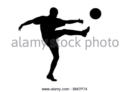 450x320 Soccer Football Player Ball Of A Silhouette From Particle Stock