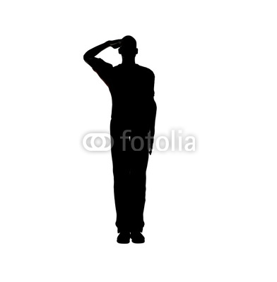 392x400 Female Soldier Salute Silhouette