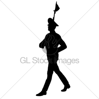 325x325 Silhouette Soldiers During A Military Parade. Vector Illu Gl