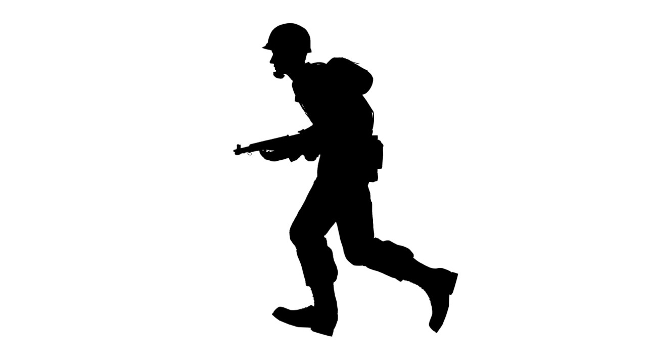 1280x720 Free Hd Video Backgrounds Private Soldier Silhouette Running
