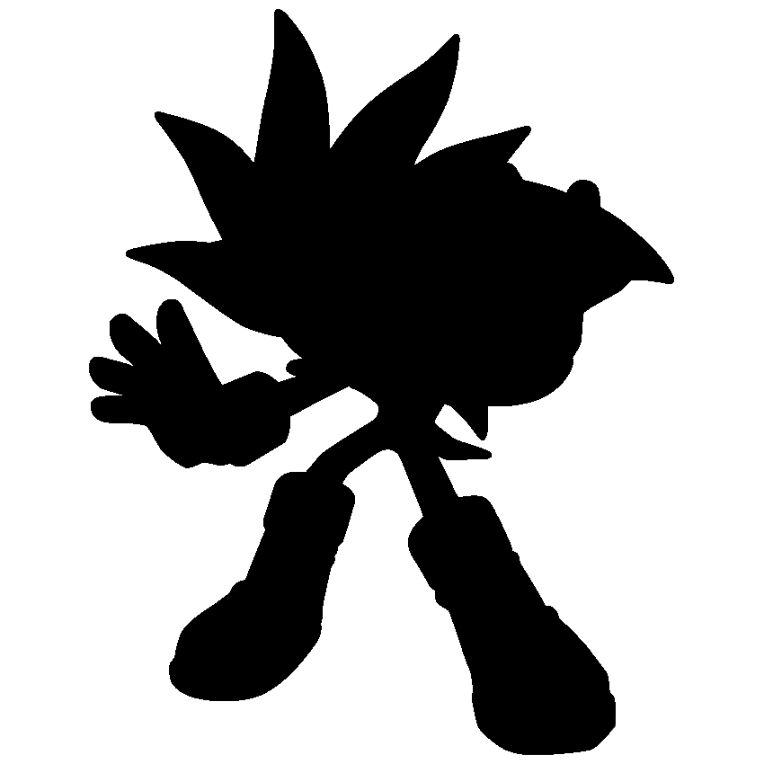 Silhouette Sonic at GetDrawings | Free download