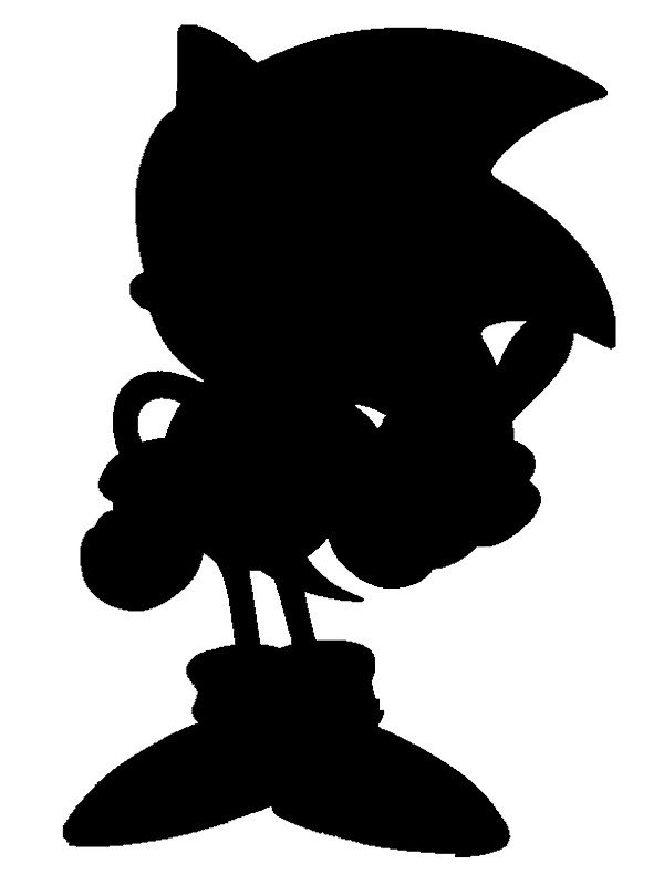 Silhouette Sonic at GetDrawings | Free download