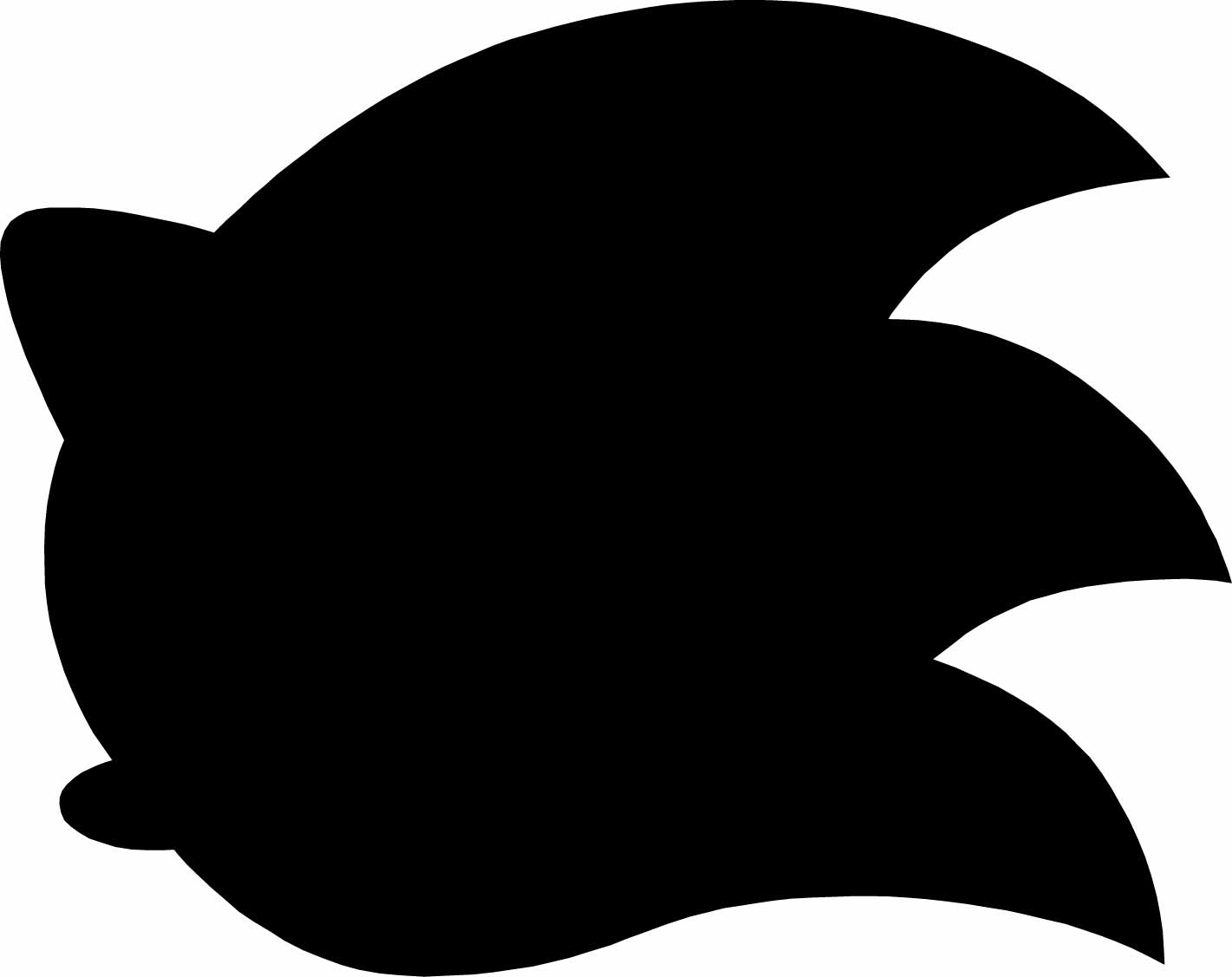 1421x1127 Sonic Head Chalkboard [Gwb9600]