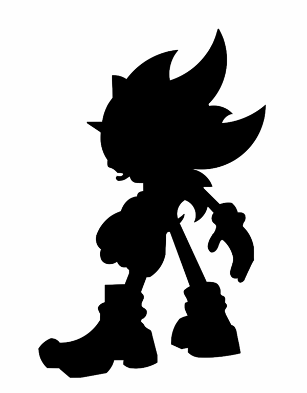 Silhouette Sonic at GetDrawings | Free download