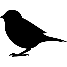 263x262 Sparrow Silhouette Paper Bags Silhouettes, Bird
