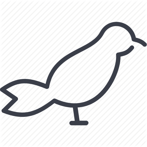 512x512 Bird, Contour, Silhouette, Sparrow, To Fly, Wing Icon Icon