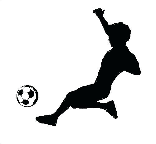 500x463 Soccer Silhouette Vector Football Player With Ball Stock And Free