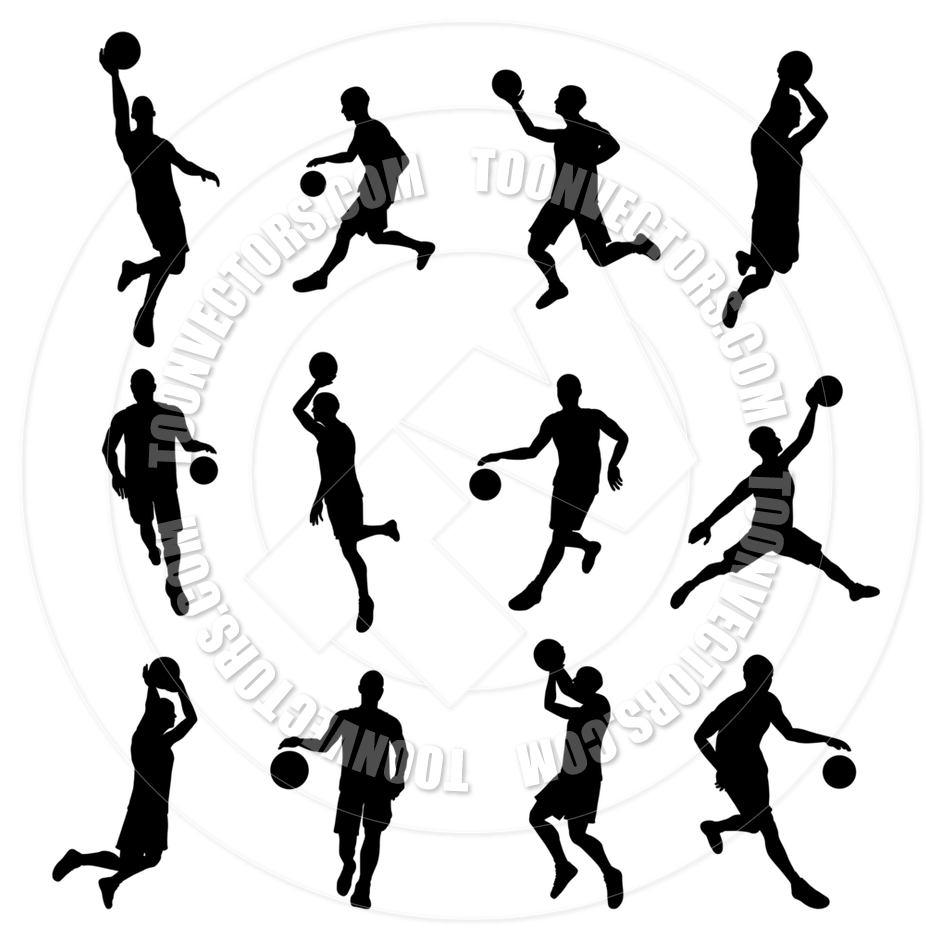 940x940 Basketball Sport Silhouettes By Geoimages Toon Vectors Eps