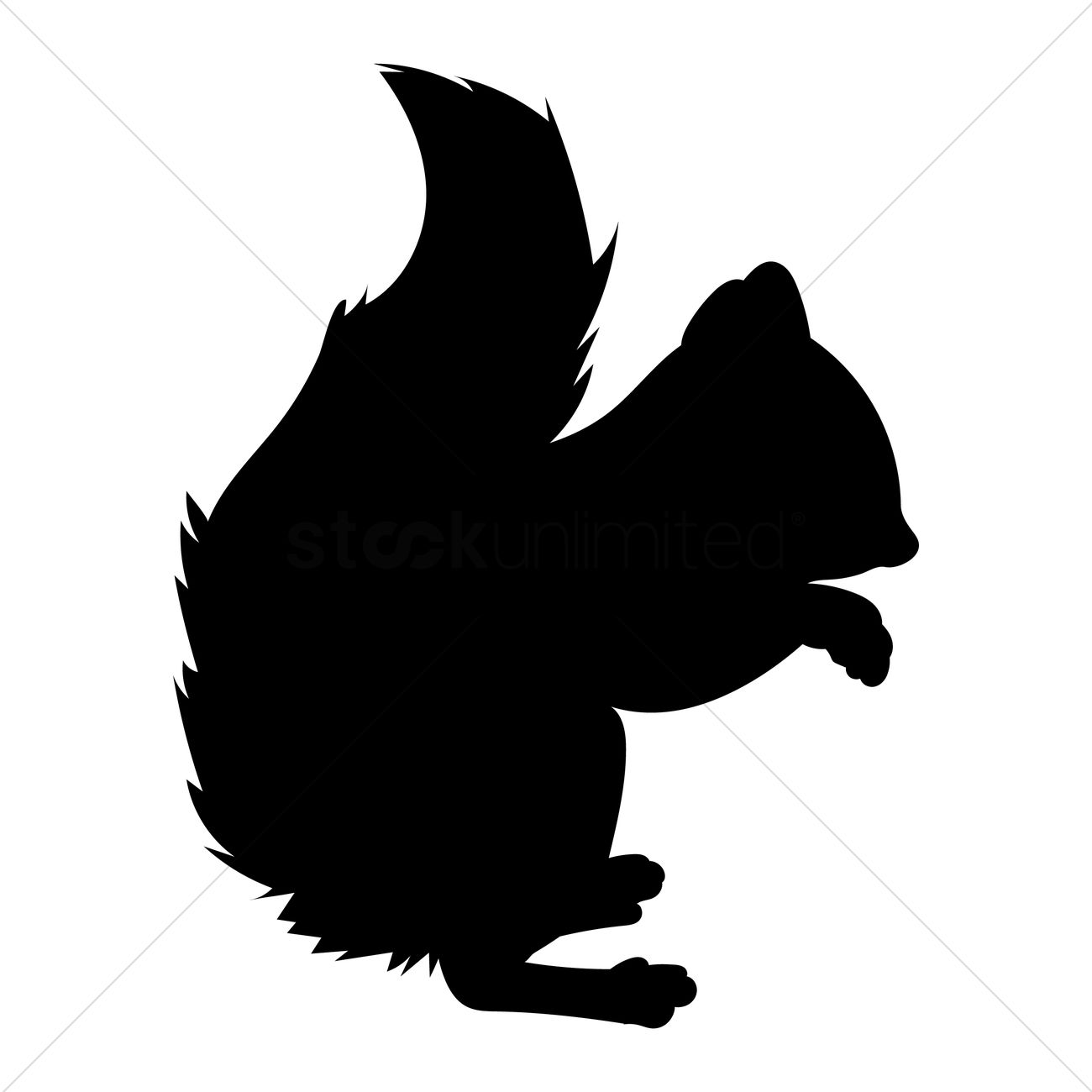 1300x1300 Squirrel Silhouette Vector Image