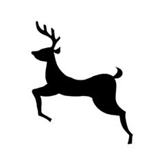 236x236 Reindeer Silhouette Stencil 08 Stencil Designs