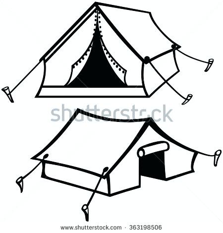 450x470 Tent Silhouette Download Silhouette Of Couple Camping Stock Image