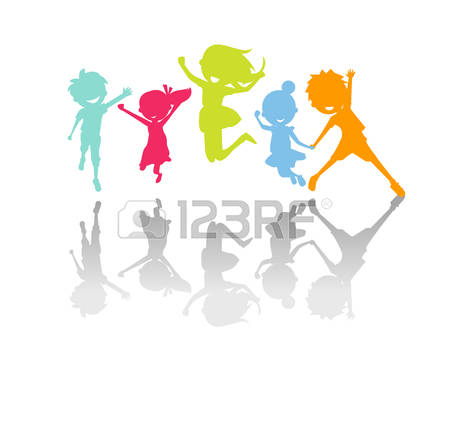 450x438 Children Holding Hands Silhouette Color Clipart Collection