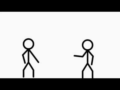 480x360 Stop Motion Animation Stick Figure Fight