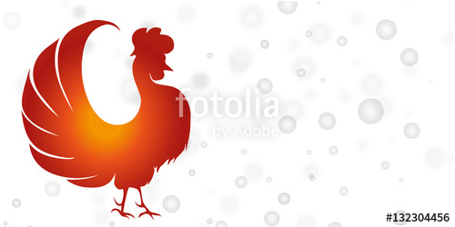 500x250 The Chinese Calendar, 2017, Rooster, Chicken, , Background