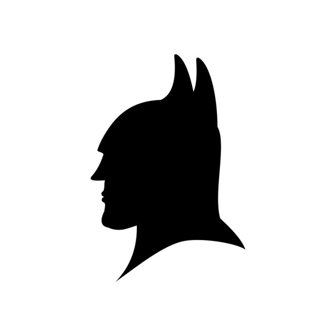 690x690 Batman Head Silhouette Superhero Graphics By Vectordesign On Zibbet