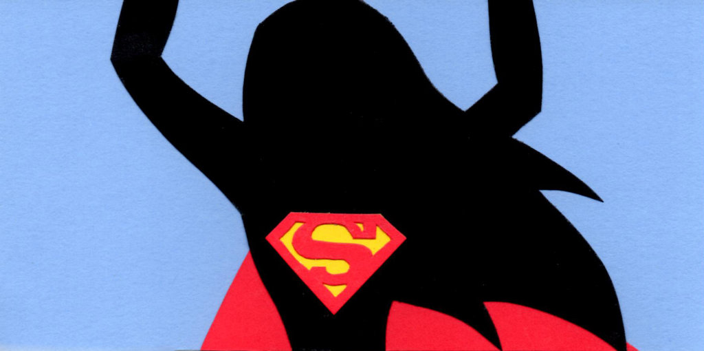 1024x510 Dc Super Hero Girls Supergirl Silhouette Papercut By Say Andy