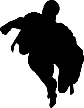 174x223 Superman Flying Silhouette Silhouette Of Superman Flying