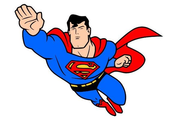 570x423 Superman Svg File, Svg Cutting File, Svg Silhouette, Svg