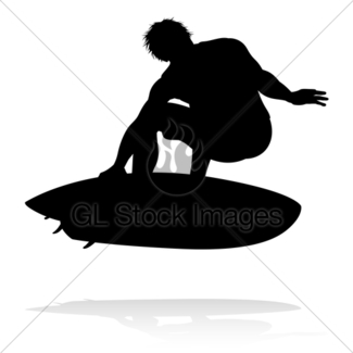 325x325 Surfer Silhouette Gl Stock Images